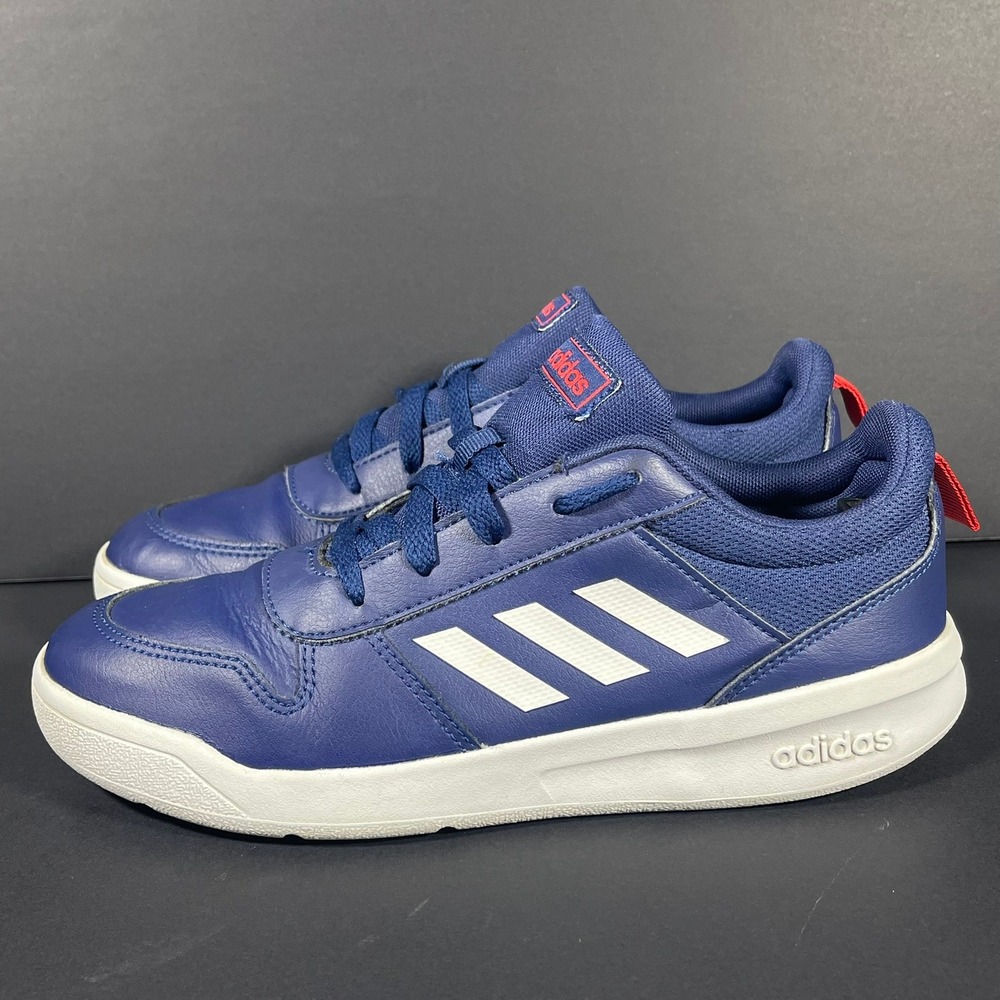 Adidas Tensaur Youth Sneakers Size 5 Navy Blue White Red Accents Kids‎ Shoes